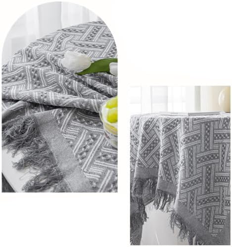 Beydodo Dining Room Table Cloth Square 70x70, Braided Pattern with