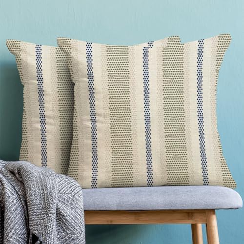 Boho Pillow Covers 22x22 Set of 2 Sage Green Blue Abstract Polka Dot