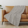 Addison Rugs ASB138 Taupe 50" x 70" Oversized Sherpa Throw Blanket