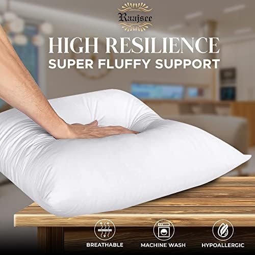 18x18 Pillow Inserts Set of 2, Soft Hypoallergenic Down Alternative