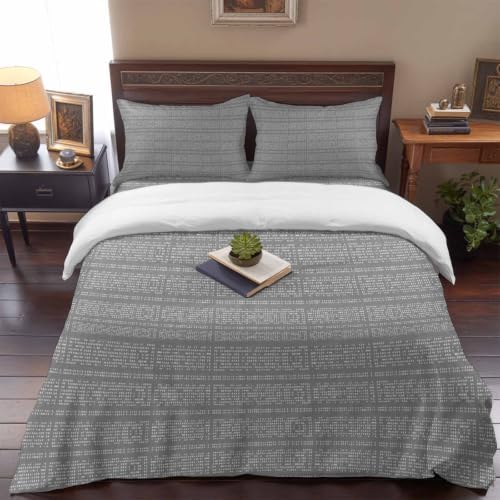 Abstract Queen Duvet Cover Set - 4 Pcs Comforter Cover Bedding Sets