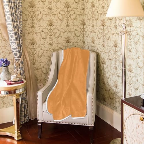 Tan Plush Throw Blankets for Bed Couch and Living Room Suitable 60x90