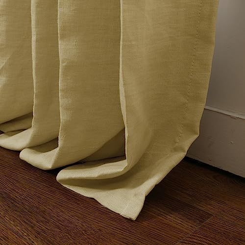 ChadMade 4-in-1 Top Style Lined Curtain, Back Tab Rod Pocket Flat