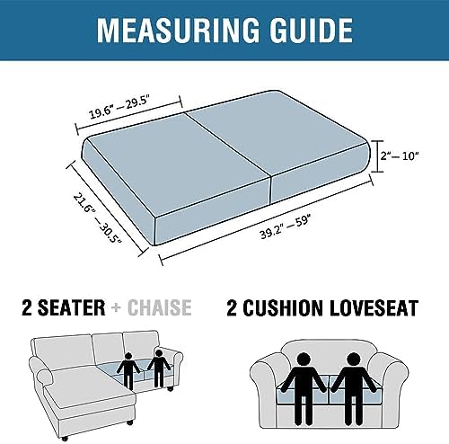 H.VERSAILTEX Super Stretch Individual Seat Sofa Covers Couch Slipcover