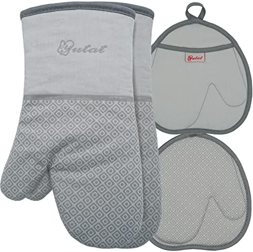 Yutat Oven Mitts - Oven Mitts and Pot Holders Sets Made of Non-Slip