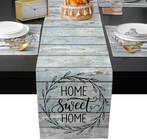 Classic Plank Table Runner and Placemats Set of 4 Traditional