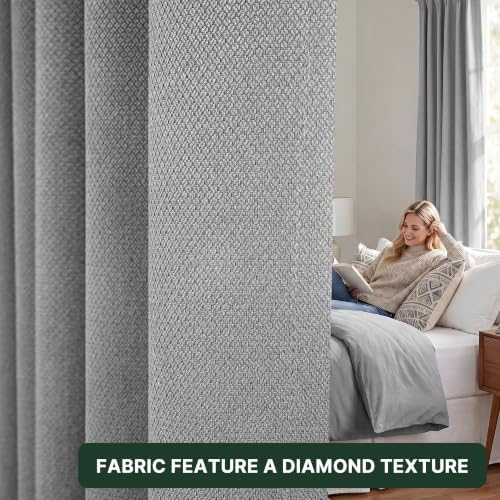 H.VERSAILTEX Dove Gray Pinch Pleated 100% Blackout Curtains 84 Inches