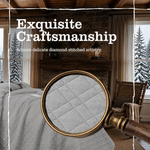 Queen Quilt Set with Shams Lightweight Quilted Bedspread Coverlet Thin