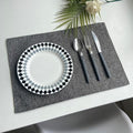 Dinner Placemats Set of 6, Kitchen Table Mat Decor Washable Gray