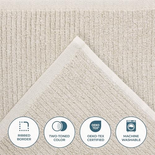 SUPERIOR Destin Viscose Cotton Blend Medium Weight Towels, for