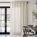 jinchan Linen Curtain Light Filtering Back Tab 100x120 Inch 1 Panel