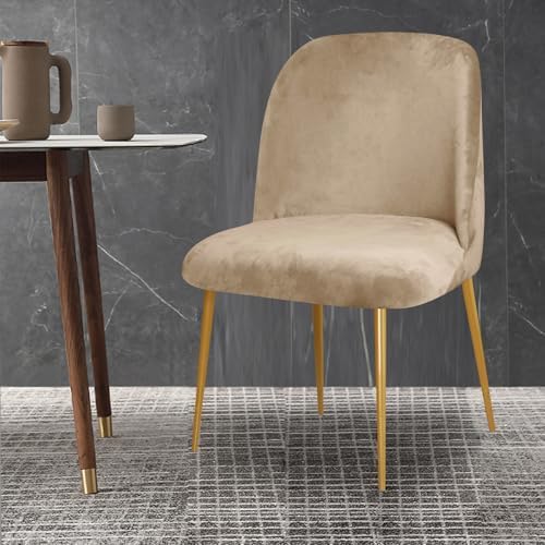 Gollense Curved Back Chair Covers for Dining Room, Velvet Stretch Mid