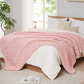 L'AGRATY Chunky Knit Throw Blanket for Couch, 50'' x 60'' Knit Throw