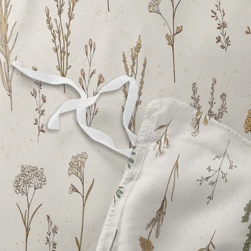 Duvet Cover Minimalist Floral Texture Duvet Cover Set with Zipper