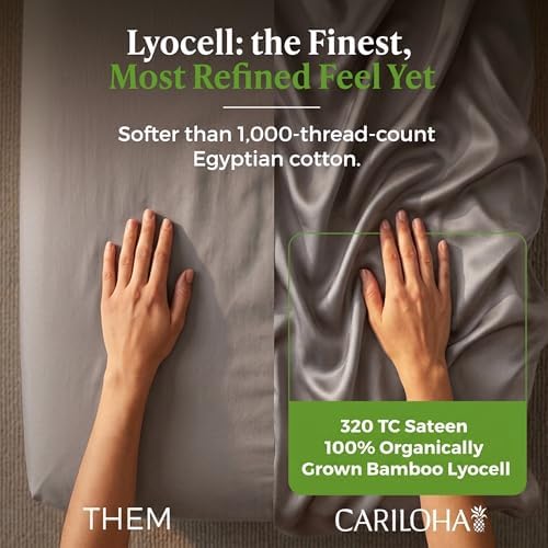 Cariloha Retreat Sheet Set - Bamboo Lyocell - Coastal Gray - Split