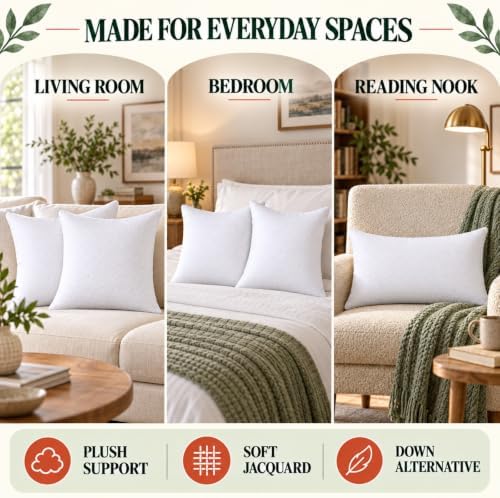 20x20 Pillow Insert(Set of 2) Soft & Fluffy Decorative Down