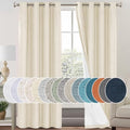 PrinceDeco 100% Blackout Linen Curtains for Bedroom Rich Textured
