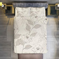 Retro Floral Plant Duvet Cover Set, 3 Piece Microfiber Bedding Set
