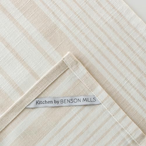 Benson Mills Cosima Set of 3 Kitchen Towels (18” X 28”, Natural)