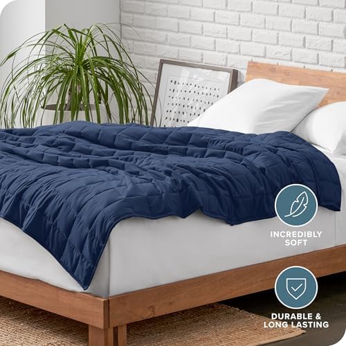 Bare Home Cotton Weighted Blanket (Dark Blue, 40"x60" 10lbs)
