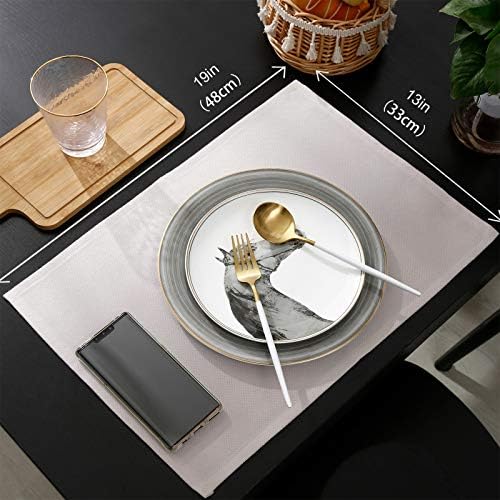 Beige Ombre Table Runner and Placemats for Dining Tables, Burlap