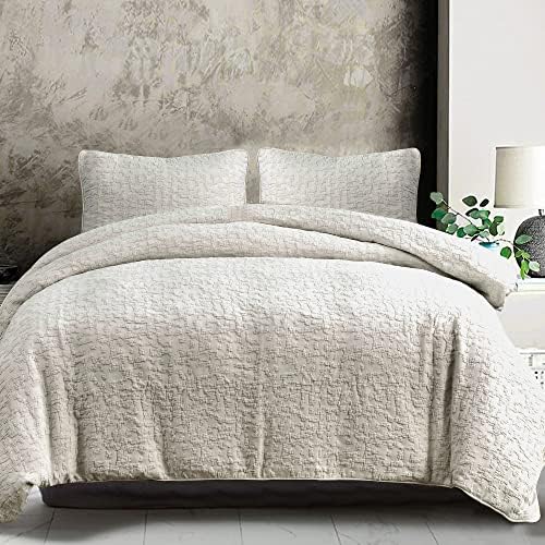 HiEnd Accents Porto Matelassé 2 Piece Twin Light Taupe Duvet Cover Set