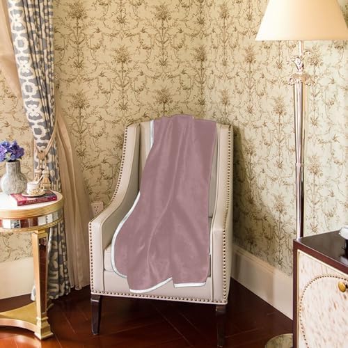 Rosy Brown Plush Throw Blankets for Bed Couch and Living Room Suitable