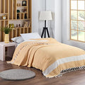 Blanket, Vintage Boho Rustic 100% Cotton Super Soft 88"x90"