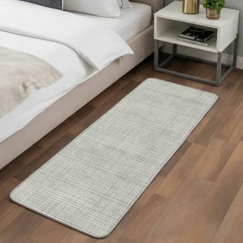 Long Bathroom Runner Rug, Grey Rustic Absorbent Non Slip Washable Rug