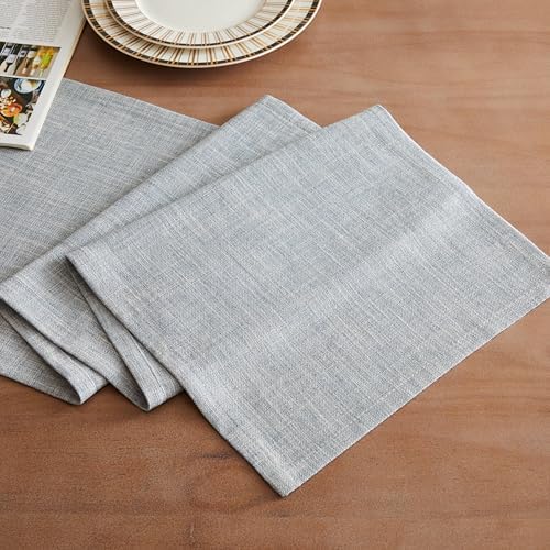 ZeeMart Rustic Cotton Linen Table Runner, 13x90 Inches Blue