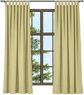 TWOPAGES Elegant Natural Solid Khaki Curtain for Bedroom, Heavyweight