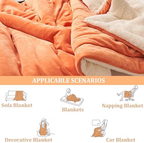 Sherpa Fleece Blanket,Blanket Flannel Throw Super Soft Fuzzy Plush