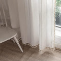 Boho Embroidery Linen Curtains 108 Inches Long for Living Room, 2