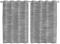 Gray Solid Color Window Curtains 63 Inch Length 2 Panels Set