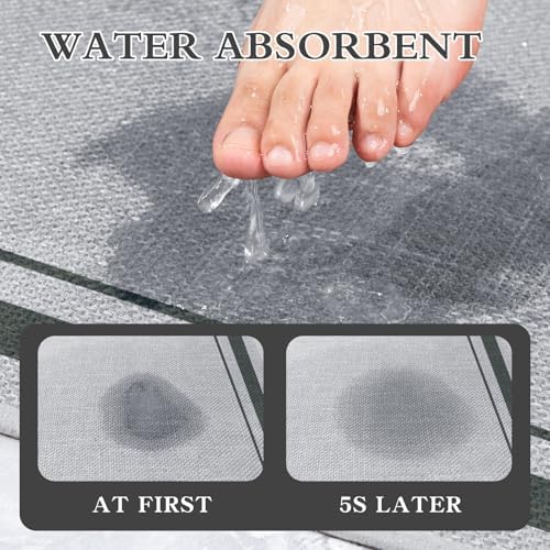 chakme 2 Piece Bathroom Rug Set, Ultra Thin Bath Mat, Quick Dry