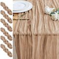 Cheesecloth Table Runner 10FT 6Pcs Nude Boho Gauze Rustic Sheer