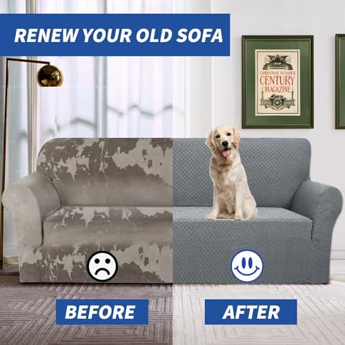 YEMYHOM Couch Cover Latest Jacquard Design High Stretch Sofa Covers