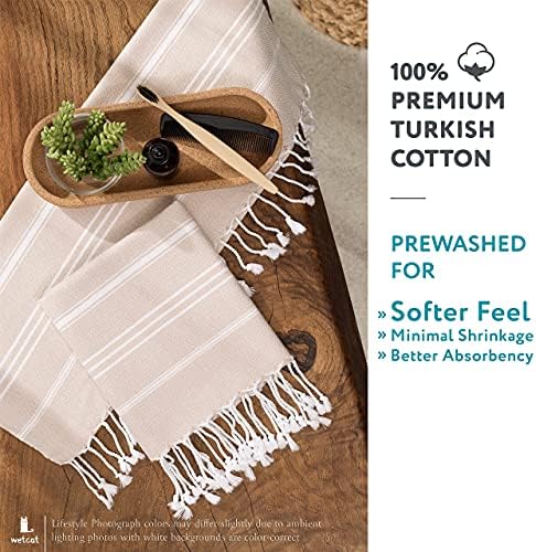 WETCAT Bundle: Turkish Hand Towels (20 x 30, Set of 2) and Turkish