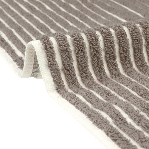 uxcell 100% Cotton Striped Soft Absorbent Jacquard Woven Hand Towels