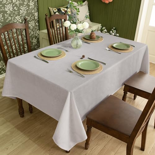 Linen Textured Square Tablecloth, Slubby Lightweight Table Cloth 70 x