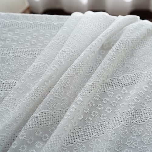 Oval Cotton Tablecloth Ruffled Lace Farmhouse, White 60" x 104"