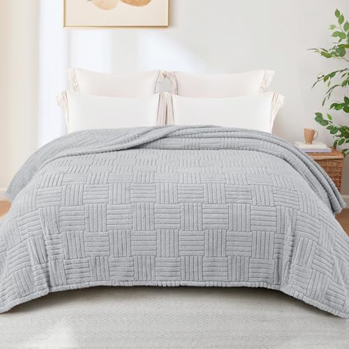Whale Flotilla Lightweight Fleece King Size Blanket for Bed, Light