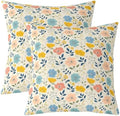 jejeloiu Boho Floral Throw Pillow Covers Set of 2 22 x 22-Inch Kids