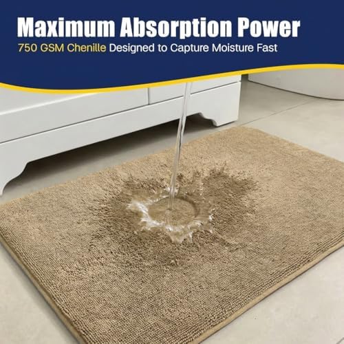 Muddy Mat® CloudStep Bathroom Rugs, Non Slip Bath Mats for Bathroom