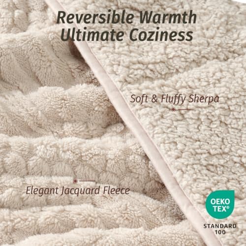 Wemore Sherpa Fleece Weighted Blanket for Adults, 60" x 80" 15 lbs