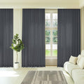 LETAU Pinch Pleats Carbon Grey Linen Curtains 84 inches Long, Lined