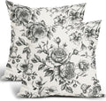 Black and White Floral Throw Pillow Covers Boho Cushion Case