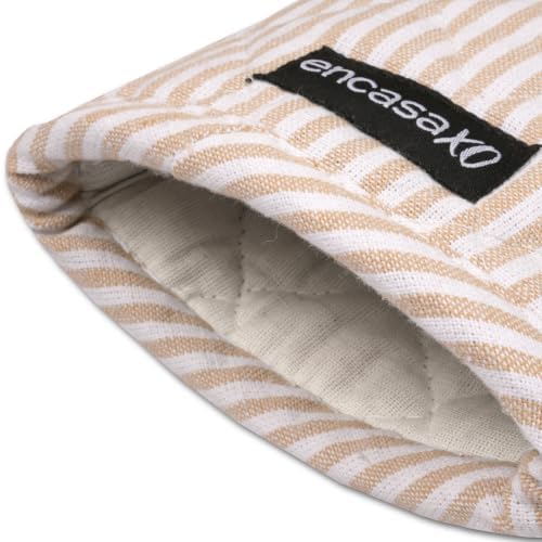 Encasa XO Oven Mitts, Heat Resistant Kitchen Gloves, Microwave