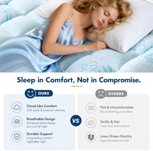 Queen Size Mattress Topper, Extra Thick Pillow Top Mattress Pad