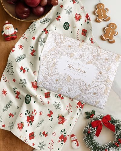 Miss Adola Flour Sack Christmas Kitchen Towels - Christmas Floursack